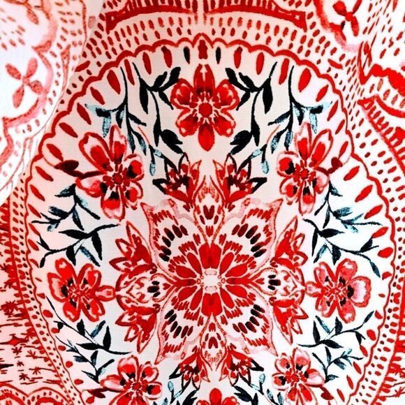 TORRID Plus Size Tea Length Challis Floral Square Neck Tulip Cut Tank Dress 2X - Picture 5 of 16